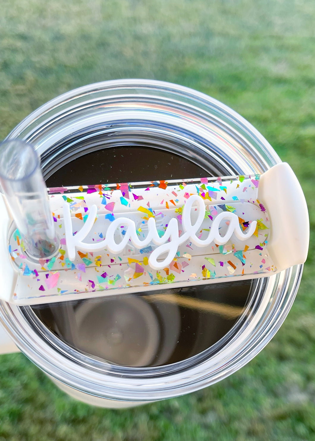 Confetti Tumbler Nameplate